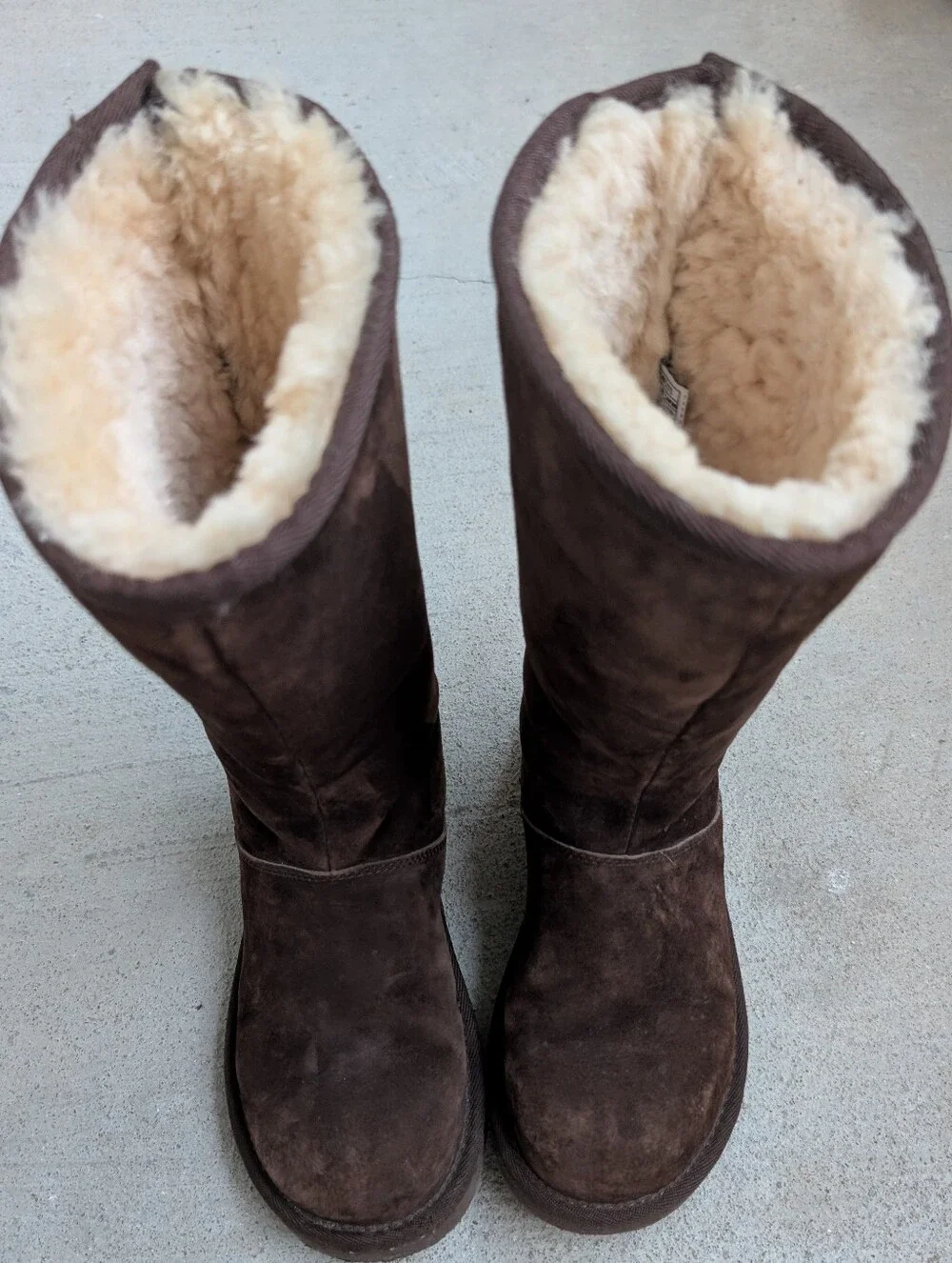 UGG Australia Knightsbridge Tall Brown Back Zip Boots 5119 Women's Size US 6